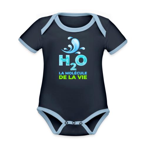 The molecule of life - Organic Contrast SS Baby Bodysuit