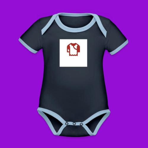 Logo - Organic Contrast SS Baby Bodysuit