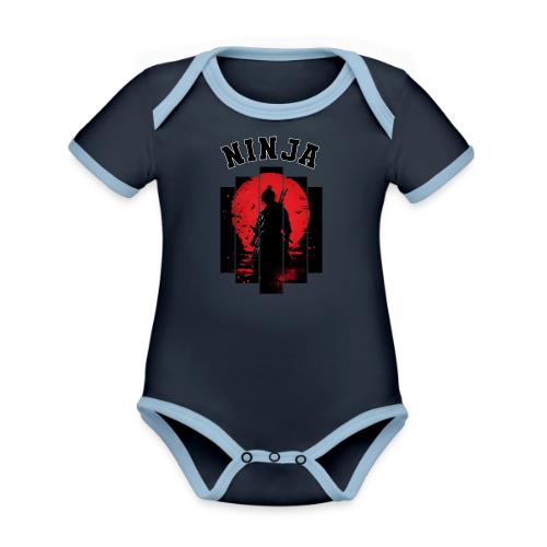 Ninja in the Shadows - Organic Contrast SS Baby Bodysuit
