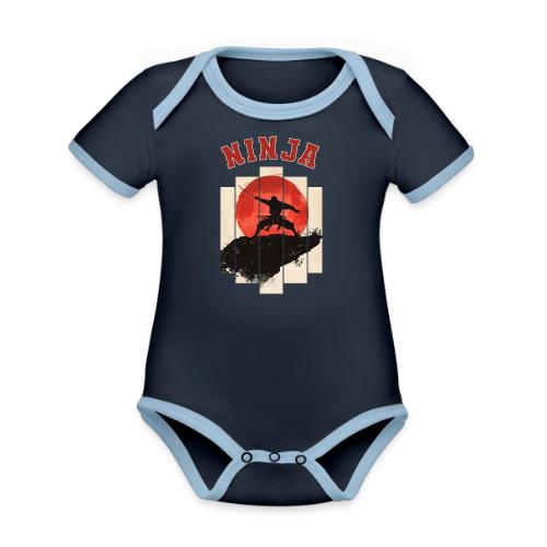 Ninja Strike Force - Organic Contrast SS Baby Bodysuit