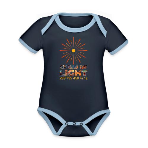 Speed of light - Organic Contrast SS Baby Bodysuit