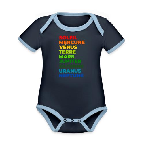 Solar System in Color - Organic Contrast SS Baby Bodysuit