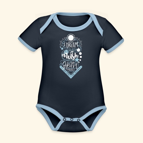 A Dream Is A Wish - Organic Contrast SS Baby Bodysuit