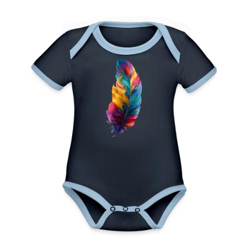 Spectrum Feather Flow - Organic Contrast SS Baby Bodysuit