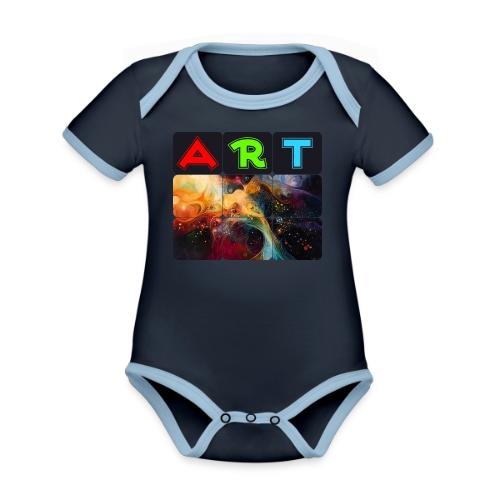Waves of Art - Organic Contrast SS Baby Bodysuit