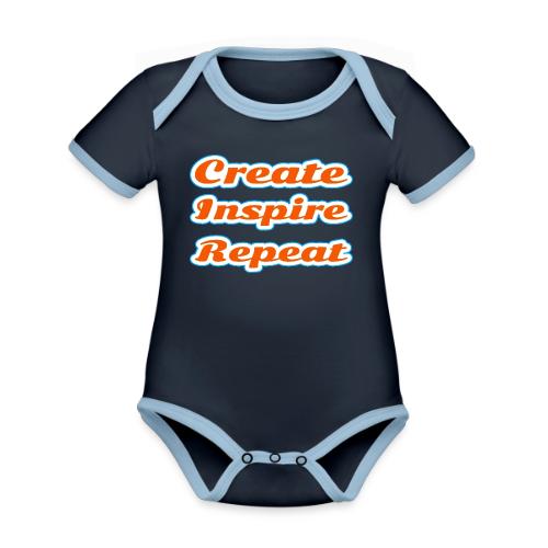 Create, Inspire, Repeat — Artist Life Script - Organic Contrast SS Baby Bodysuit