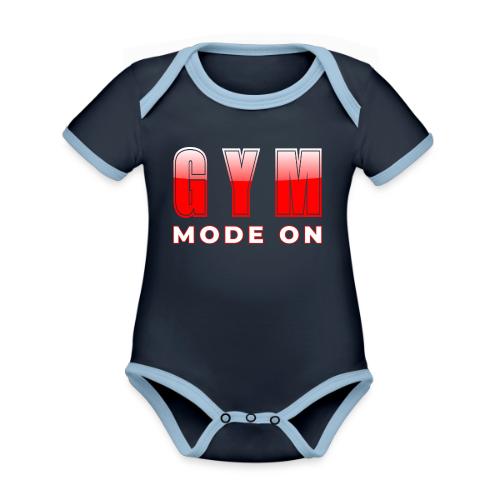 Gym Mode On Fitness Typography Design - Organic Contrast SS Baby Bodysuit