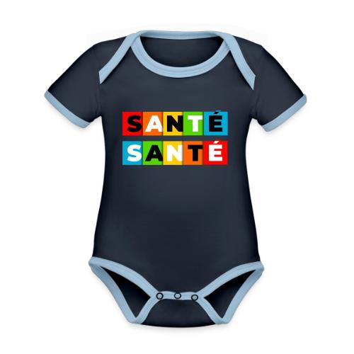Santé en couleurs - Organic Contrast SS Baby Bodysuit