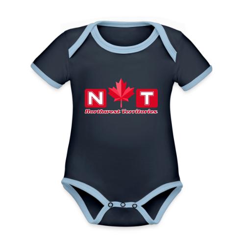 Canada: Northern Identity Emblem - Organic Contrast SS Baby Bodysuit