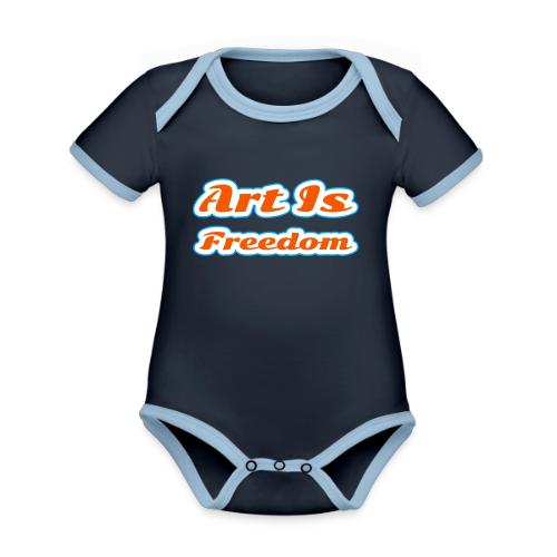 Art Is Freedom — Creative Expression Script - Organic Contrast SS Baby Bodysuit