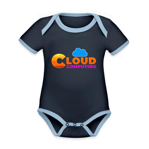 Cloud Computing - Organic Contrast SS Baby Bodysuit