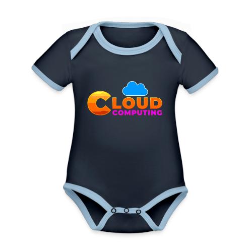 Cloud Computing - Organic Contrast SS Baby Bodysuit