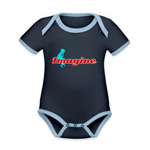Imagine – Inspire Creativity & Dreams - Organic Contrast SS Baby Bodysuit