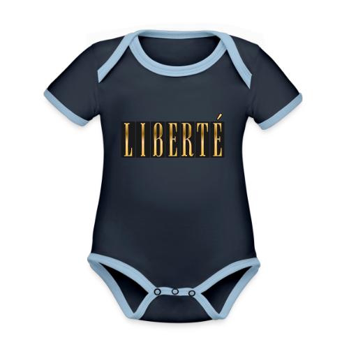 Golden Freedom - Organic Contrast SS Baby Bodysuit