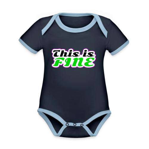This Is Fine Balance - Organic Contrast SS Baby Bodysuit