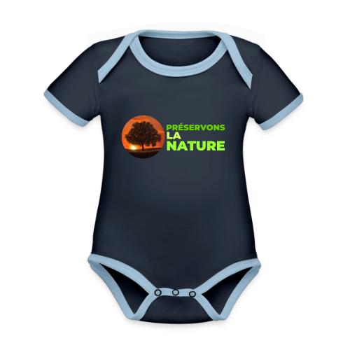 Nature protection - Organic Contrast SS Baby Bodysuit