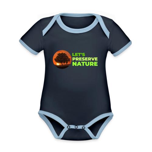 Nature protection - Organic Contrast SS Baby Bodysuit