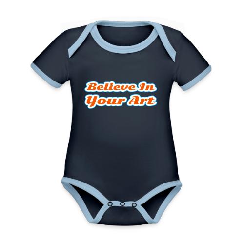 Believe in Your Art — Creative Glow Script - Organic Contrast SS Baby Bodysuit