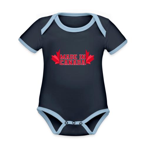 Made in Canada - Organic Contrast SS Baby Bodysuit