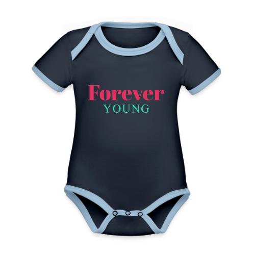 Forever Young Typography Design - Organic Contrast SS Baby Bodysuit