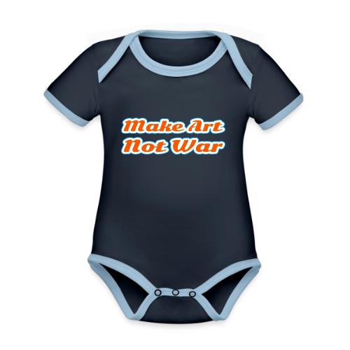 Make Art Not War — Peaceful Creativity Script - Organic Contrast SS Baby Bodysuit