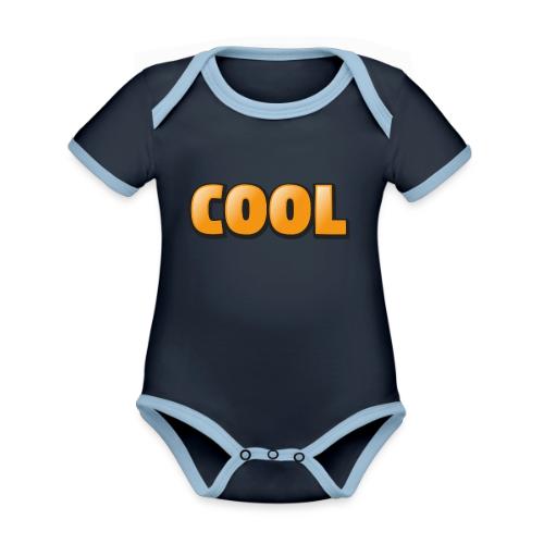 Cool 3D Word Design – Bold Chill Style - Organic Contrast SS Baby Bodysuit