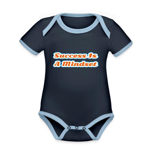 Success Is a Mindset — Motivational Glow Script - Organic Contrast SS Baby Bodysuit