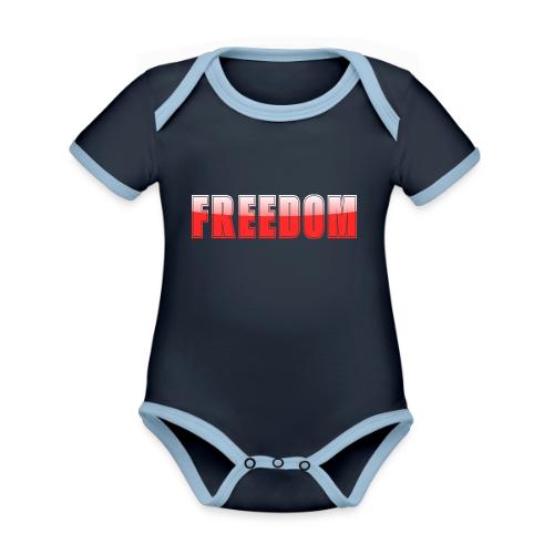Freedom Typography Design - Organic Contrast SS Baby Bodysuit