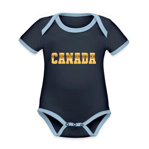 Canada - Organic Contrast SS Baby Bodysuit