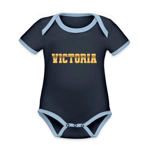 Victoria - Organic Contrast SS Baby Bodysuit