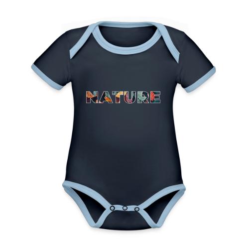 Nature in Every Letter - Organic Contrast SS Baby Bodysuit