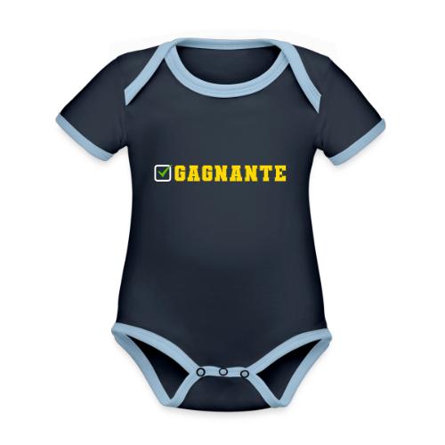 Born Winner - Organic Contrast SS Baby Bodysuit