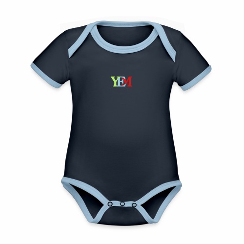 YEMpolo - Organic Contrast Short Sleeve Baby Bodysuit
