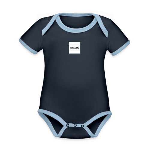 #AWESOME - Organic Contrast SS Baby Bodysuit