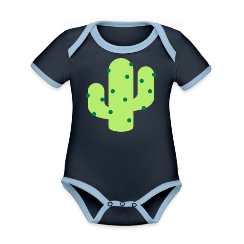 Cactus - Organic Contrast SS Baby Bodysuit