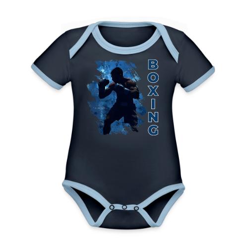 Boxing Style - Organic Contrast SS Baby Bodysuit