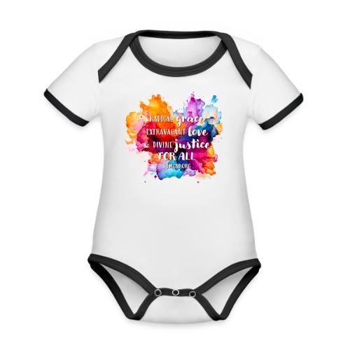 Grace Love Justice Color Splash - Organic Contrast SS Baby Bodysuit
