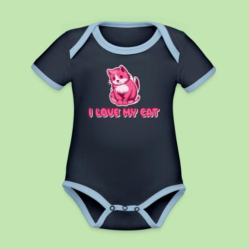 I love my cat - Organic Contrast SS Baby Bodysuit
