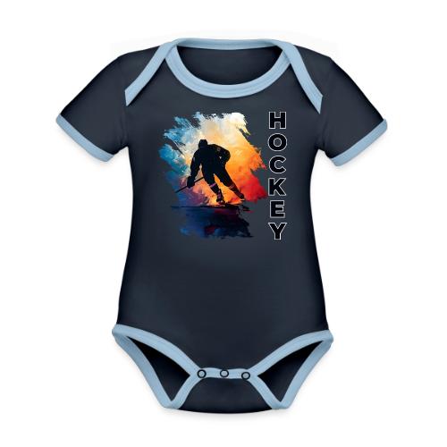 Hockey Moves - Organic Contrast SS Baby Bodysuit