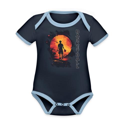 Basketball Blaze - Organic Contrast SS Baby Bodysuit