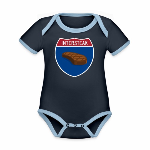 Intersteak - Organic Contrast SS Baby Bodysuit