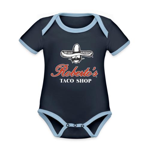 ROBERTO'S TACO SHOP ORIGINAL, ICONIC, LOGO - Organic Contrast SS Baby Bodysuit