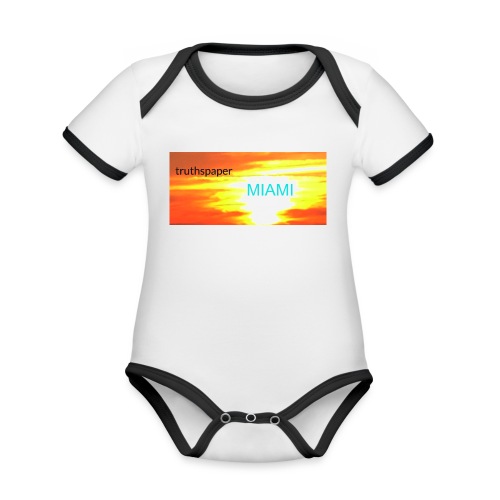 truthspaperMiami - Organic Contrast SS Baby Bodysuit