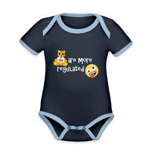 Regulate Teddy bears - Organic Contrast SS Baby Bodysuit