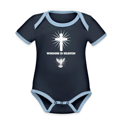 Wisdom is Heaven - Organic Contrast SS Baby Bodysuit