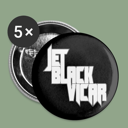 Jet Black Vicar Logo button - Buttons small 1'' (5-pack)
