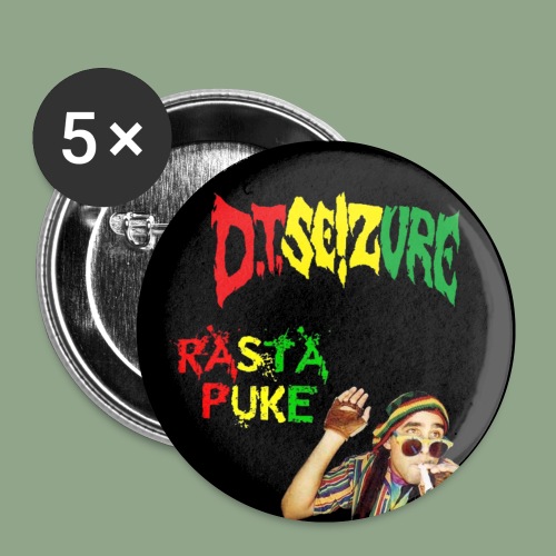 D T Seizure Rasta Puke Button - Buttons small 1'' (5-pack)