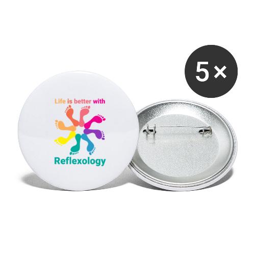 Life is better with reflexology - Buttons small 1'' (5-pack)