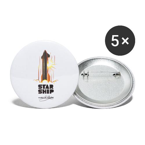 Star Ship Mars - Light - With Logo - Buttons small 1'' (5-pack)
