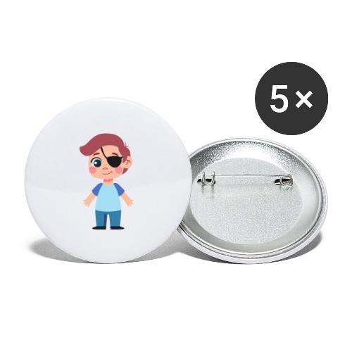Boy with eye patch - Buttons small 1'' (5-pack)